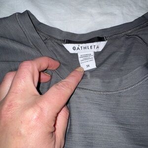 Athleta Charcoal Gray Activewear Top 3X